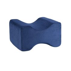 a blue chair that is shaped like a wave