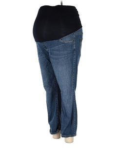 Liz Lange Maternity Jeans Size: 8 Blue Bottoms - used. 98% COTTON, 2% SPANDEX, Cropped, High Rise | Liz Lange Maternity Jeans - High Rise: Blue Bottoms - Size 8 Maternity Jeans, High Jeans, Blue Jeans, Womens Bottoms, Jeans Size, Women Handbags, High Rise, Spandex, Handbags