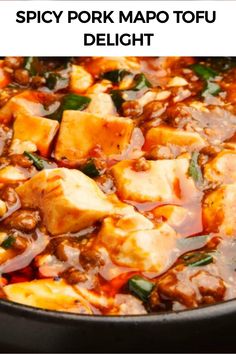 Spicy Pork Mapo Tofu Delight Tofu Soup Recipes, Pork Mince Recipes, Tofu Soup, Minced Meat Recipe, Tofu Recipes Vegan