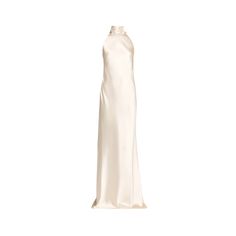 Ralph Lauren "Chilton" lux stretch satin gown featuring a back neck scarf Halter neckline Sleeveless A-line silhouette Floor sweeping hem Invisible back zip Viscose/elastane Made in Italy Luxury Sleeveless Bias Cut Dress, Elegant Sleeveless Satin Maxi Dress, Elegant Sleeveless Evening Dress With Satin Finish, Sleek Sleeveless Gown With Satin Finish, Elegant Sleeveless Satin Gown, Chic Satin Gown With Back Opening, Sleeveless Satin Dress With Back Opening For Wedding, Fitted Sleeveless Dress With Satin Lining, Elegant Fitted Gown With Satin Lining