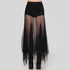 Gypsy Warrior: Sheer Visions Maxi Skirt - Gypsy Warrior Style Hippie Chic, Looks Black, Grunge Goth, Dark Fashion, Goth Fashion, Gothic Fashion, Alternative Fashion, Karl Lagerfeld, Diy Clothes