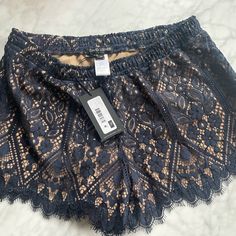 *Nwt *Pull-On Styling *Elastic Waistband *Lightweight Nude Color Fabric Liner With Delicate Eyelash Lace Overlay 52% Cotton 30% Nylon 18% Rayon Machine Wash Color Fabric, Nude Color, Lace Overlay, Blue Cream, Diy Clothes, Lace Shorts, Fabric Color, Womens Shorts, Elastic