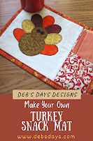 a turkey snack mat with a jar of sauce on it and the words, make your own turkey snack mat