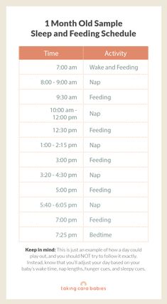 a flyer for a sleep and feeding schedule