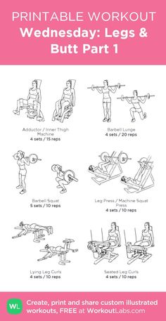 the printable workout guide for women and men