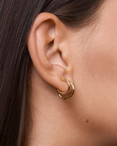 "Minimalist Double Hoop Earrings handmade in solid Sterling Silver and 14K Yellow Gold Filled. Sold in Pairs. M A T E R I A L S ∙ & ∙ S I Z E  Sterling Silver 925 > Made of solid 925 Sterling Silver. Includes a Barrel Earring Back 14K Yellow Gold > 14K Yellow Gold Filled. Includes a Butterfly Earring Back Small Hoop Inside Diameter > 9mm (about 3/8\") Large Hoop Inside Diameter > 12mm (about 1/2\") Post Thickness  > 0.8mm (20g - International Jewelry Standard) S E E * M O R E  All Revelmy H O O P * E A R R I N G S > https://www.etsy.com/shop/revelmy?ref=listing-shop-header-item-count&section_id=23276898 L O V E * I T * & * B U Y * I T ♥ Want it now? Choose your option >> Choose the Qty and >> Click the green \"Add to cart\" button. ♥ Love it and want to buy it later? Click on the heart to Minimalist Small Hoop Tarnish Resistant Wrap Earrings, Minimalist Tarnish-resistant Small Hoop Wrap Earrings, Minimalist Gold Small Hoop Wrap Earrings, Minimalist Small Hoop Yellow Gold Wrap Earrings, Minimalist Small Hoop Yellow Gold Earrings, Minimalist Yellow Gold Hoop Wrap Earrings, Hoop Earrings Handmade, Double Piercing, Double Hoop Earrings