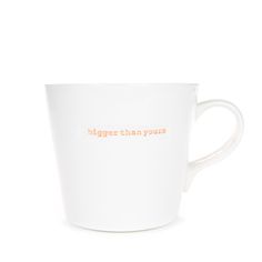 Keith Brymer Jones Large Bucket Mug bigger than yours | Hype Design London Retro Type, Mug Of Tea, Retro Typewriter, Coffee Games, Bowls And Plates, Typewriter Font, Big Boss, Super White, Stoke On Trent