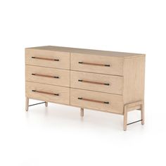 Weston Six Drawer Dresser Oak Dresser, Wide Dresser, Six Drawer Dresser, Iron Hardware, Lulu And Georgia, Double Dresser, Modern Dresser, 6 Drawer Dresser, High Fashion Home