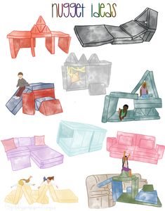 an image of different types of couches and chairs with text that reads, nugget labs