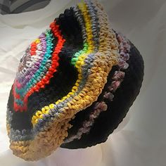 Crochet With Different Colors Of Yarn. Unique One Of A Kind Beanie Hat's From Jof Brand. This Is Listed Under Women, But It Is Unisex. Retro Crochet, Crochet Hat For Women, Crochet Items, Crocheted Item, Crochet Ideas, Things To Buy, Beanie Hats, Hats For Women