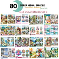 the super mega bundle is filled with pictures and text