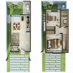 two story house plans with one bedroom and the other living room in each floor plan