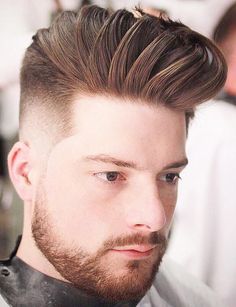 Top 30 Hairstyles For Men With Beards Light Beard, High Fade Pompadour, Mens Modern Hairstyles, Pompadour Haircut, Pompadour Men, Pompadour Fade, Pompadour Hairstyle, Amazing Hairstyles, Old Hairstyles