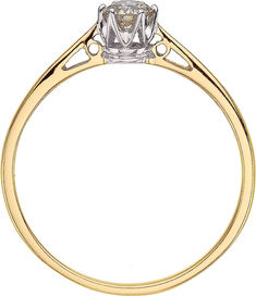 Natural Diamond Engagement Ring - 1/4ct Solitaire in 6 Claw Setting, Hallmarked White/Yellow Gold. Conflict-free & GIA-graded with Jewelry Gift Box. Diamond Solitaire Ring, Claw Setting, Natural Diamond Engagement Ring, Buying Diamonds, Diamond Solitaire Rings