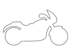 the outline of a motorcycle is shown in black and white, with one line drawn on it