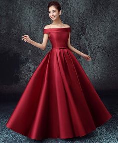 Elegant A line satin off shoulder long prom dress, cheap evening dress Prom Dress Cheap, Simple Satin, Cheap Prom Dresses Long, Y2k Aesthetic Fashion, 60's Dress, Cheap Evening Dresses, Satin Prom Dress, Dress Satin, Cheap Prom Dresses