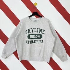 Vintage 90s Skyline College Sweatshirt Skyline College Crewneck Skyline Sweater Pullover Skyline College San Bruno Print Logo Grey Large Brand Name :- Skyline College 📌 Tag Size :- XLarge 📌 Recommend Size :- Large Manual Measurement :- WIDTH (armpit to armpit) :- 25 inches / 64cm LENGTH (shoulder to end of garment) :- 25 inches / 64cm Condition :- Good Condition 8/10. Minor Defect Stain Refer Picture.  📮DHL EXPRESS = 3-6 business day arrived 🔥SALE SALE SALE🔥 🔥SALE SALE SALE🔥 🛒 PURCHASE 4 ITEM FREE SHIPPING 🛒 PURCHASE 4 ITEM FREE SHIPPING 🛒 PURCHASE 4 ITEM FREE SHIPPING Xlarge Brand, City Sweatshirt, Panther Print, Virginia Tech Hokies, Vail Colorado, Lion Print, University Sweatshirts, College Sweatshirt, Sale Sale