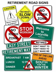 there are many road signs on this page to help you know what they are doing