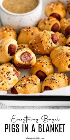 pigs in a blanket recipe with text overlay