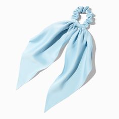 Claire's Small Light Blue Hair Scrunchie Scarf Baby Blue Hair Accessories, Light Blue Hair Accessories, Blue Hair Ribbon, Scrunchie Scarf, Crown Hair Clip, Sensitive Ears Earrings, Blue Hair Accessories, Light Blue Ribbon, Light Blue Hair