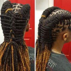 Loc retwist& style... luv it Men Dread Styles, Loc Retwist, Dread Styles, Dreads Girl