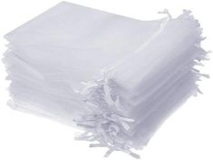 stack of white plastic bags on top of each other