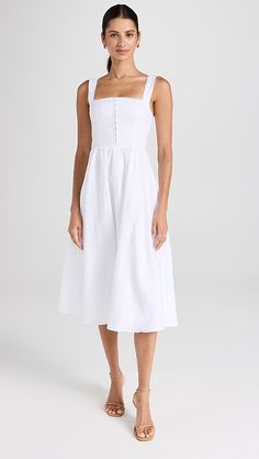 Linen Dress With Smocked Back For Daywear, Chic Linen Dress With Smocked Back, Daywear Linen Dress With Smocked Back, Fitted Linen Dress With Smocked Back, Fitted Sleeveless Linen Dress With Smocked Back, Fitted Unlined Linen Dress, Elegant Fitted Linen Dress With Smocked Back, Fitted Linen Dress With Square Neck, Fitted Linen Dress With Gathered Neckline