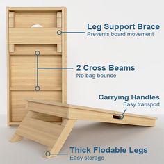 an open wooden box with instructions on how to fit it and what to put in it