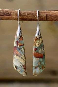 Agate Art, Copper Accessories, Resin Creations, Metal Jewellery, Blue Zones, Natural Stone Earrings, Stone Dangle Earrings, Earring Ideas, Stone Collection