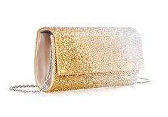 Perry Crystal Caviar Gradient Golden Golden Ombre, Judith Leiber Couture, Ombre Design, Classic Handbags, Judith Leiber, Shoulder Chain, Evening Clutch, Metal Hardware, Street Style Women