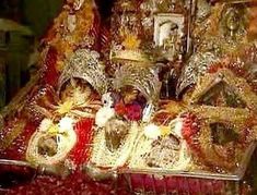 an elaborately decorated shrine with many items