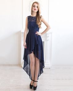 Asymmetrical A-line Scoop Neck Chiffon with Lace Dark Navy Cheap Bridesmaid Dresses $115.99 Bridesmaid Dresses 2017, Navy Blue Bridesmaid, Dresses Navy Blue, High Low Bridesmaid Dresses, Dark Navy Bridesmaid Dresses, Bridesmaid Dresses 2018, Navy Blue Cocktail Dress, Navy Blue Prom Dresses, Summer Bridesmaid Dresses