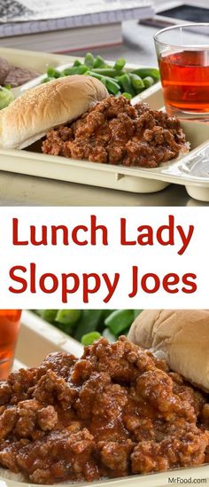 the lunch lady sloppy joes is ready to be eaten