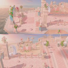 there are two pictures of the same scene in this game, one is pink and the other is blue