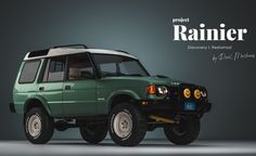 an suv is shown with the words project rainier on it