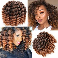 PRICES MAY VARY. Short Crochet Hair,Curly Crochet Hair, Wand Curls Crochet Hair,Jumpy Wand Curl,Jamaican Bounce Crochet Hair, Wand Curl Crochet Hair 2X Fluffy Wand Curl Package: 22 strands in each pack, 4 packs/Lot,(90g±5g)/Pack, Usually 4packs full a head, Free Crochet hook as gifts Advantage: Natural Looking, Tangle Free, Easy Brushing, Easy Separating, Easy to Crochet, Light & Soft, Let You Feel More Comfortable When Using and You Can Use It for Long Time curly crochet hair, Short and Bouncy Hair Wand Curls, Crochet Hair Curly, Wand Curl Crochet Hair, Jamaican Bounce Crochet, Curly Crochet Hair, Jamaican Bounce, Hair Wand, Short Crochet, Hair African