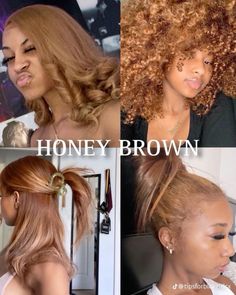 Adore Hair Dye, Different Hair Styles, Honey Brown Hair, Natural Hair Short Cuts, Brown Hair Dye, Quick Natural Hair Styles, Colored Curly Hair