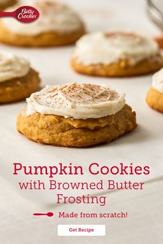 pumpkin cookies with browned butter frosting made from scratch by chef recipe book cover