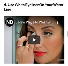 White Eyeliner, Eyeliner, Incoming Call Screenshot, How To Wear, Make Up