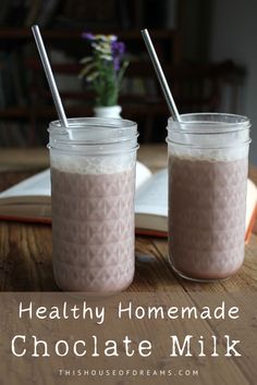 Making healthy homemade chocolate milk is easier than you think. Whip this recipe up in just a few minutes for a quick treat. Replace premixed store bought chocolate milk with this delicious and healthier homemade version. Homemade Chocolate Milk Recipe, Diy Chocolate Milk, Homemade Chocolate Milk, Chocolate Milk Recipe, Healthy Chocolate Milk, Homemade Healthy Chocolate, Turkey Sausage Recipes, Easy Frittata Recipe, Milk Chocolate Recipes