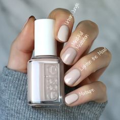 Essie Envy: Essie Serene Slates Collection : Swatches, Review & Comparisons Neutral Nail Color, Neutral Nail, Essie Nail, Fall Nail Colors, Manicure E Pedicure, Nail Polishes