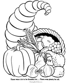 a black and white thanksgiving coloring page