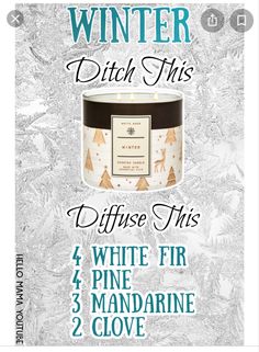 Ditch And Switch, Christmas Diffuser Blends, Eo Blends, Candle Smells