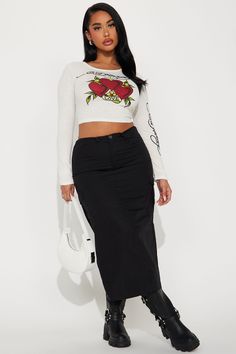 Available In Black. Cargo Midi Skirt High Rise Toggle At Waist Back Slit Poplin Button & Zipper Front Closure Non Stretch 100% Cotton Imported | Jeanette Cargo Midi Skirt in Black size Small by Fashion Nova Cargo Midi Skirt, Black Cargo, Black Midi Skirt, Skirt Black, Skirt Fashion, Front Zipper, Black Fashion, Fashion Nova, Short Hair