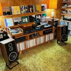 an image of a room with stereo equipment