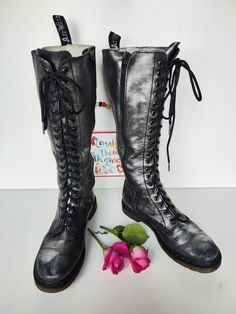 I have a selection of more than 500 pair of RARE, VINTAGE Dr Martens boots. Please visit my SHOP to check out my other DOCs. I will be listing new ones every day.  Dr Martens 12270 20 hole eye 1b60 zip boots tall knee high silver UK7 EU41 US9 Condition: 8/10 Let me know in case you have any questions Vintage Dr Martens, Boots Tall, Dr Martens Boots, Dr. Martens, Boot Shoes Women, Knee High, Womens Boots, Shoe Boots, Let Me