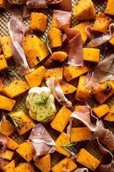 the food is prepared and ready to be cooked on the grilling sheet for consumption