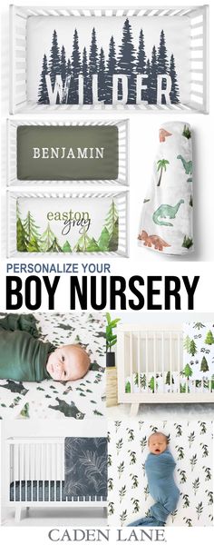 baby nursery wallpapers with the words personalize your boy nursery