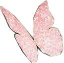 two pink butterflies are flying in the air