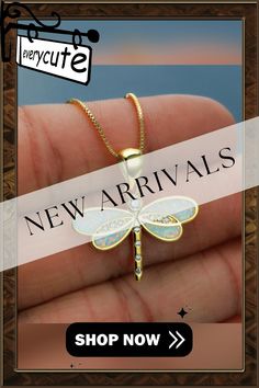 Trendy Female White Opal Pendant Necklace Charm Crystal Animal Chain Necklaces for Women Cute Gold Dragonfly Wedding Necklace White Dragonfly Jewelry Gift, Elegant Dragonfly Jewelry For Wedding, White Butterfly Charm Necklace For Wedding, Dragonfly Wedding, Opal Pendant Necklace, Necklace Charm, Chain Necklaces, Necklaces For Women, Opal Pendants